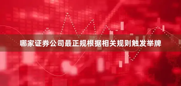 哪家证券公司最正规根据相关规则触发举牌